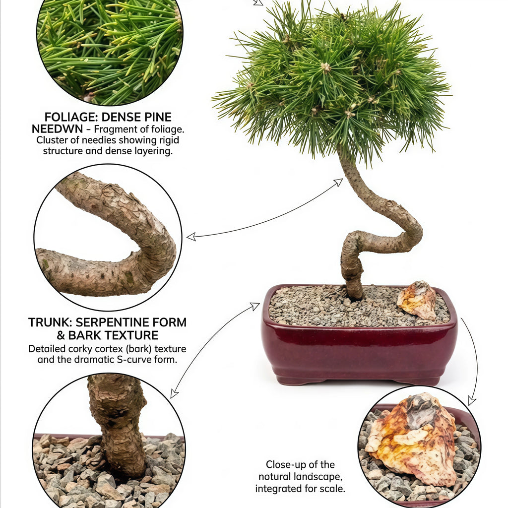 14 Inch Twisted Alpine Pine Bonsai