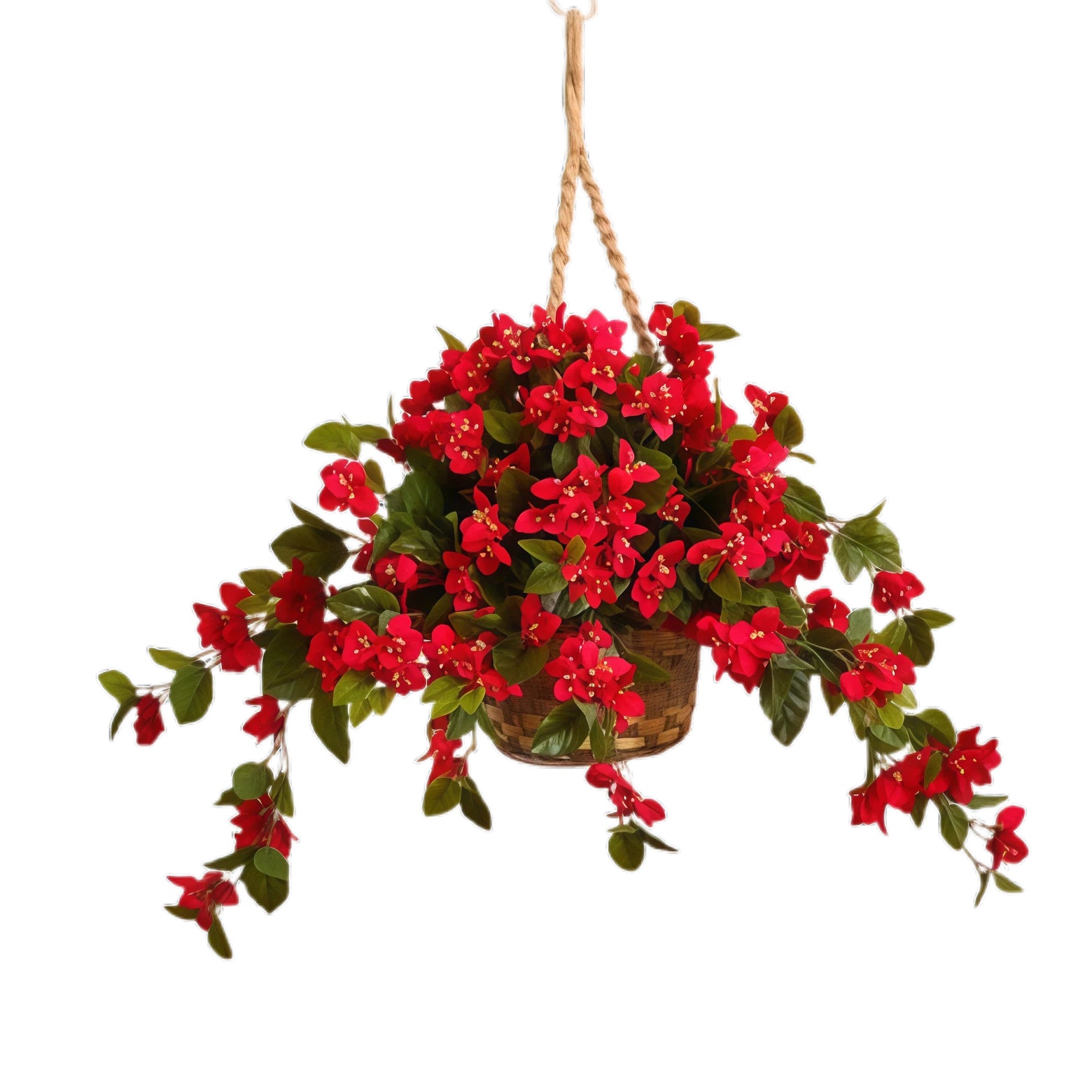 28 Inch Artificial Bougainvillea Hanging Basket