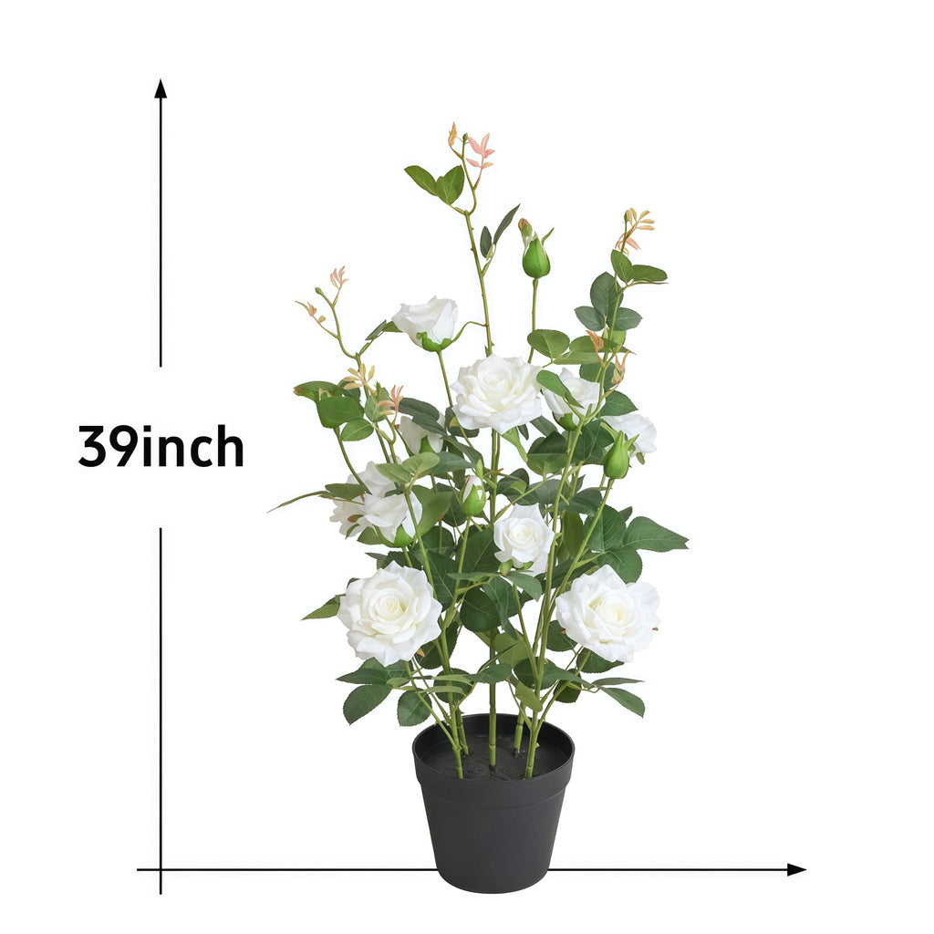 32 Inch White Rose Tree