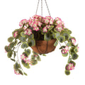 Artificial Geranium Hanging Basket