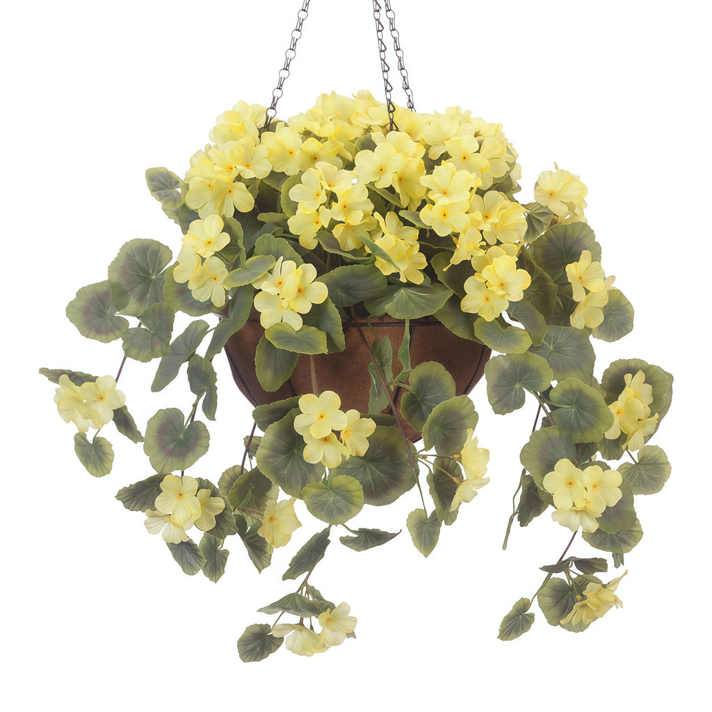 Artificial Geranium Hanging Basket