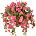 Artificial Hanging Hibiscus Flower Basket