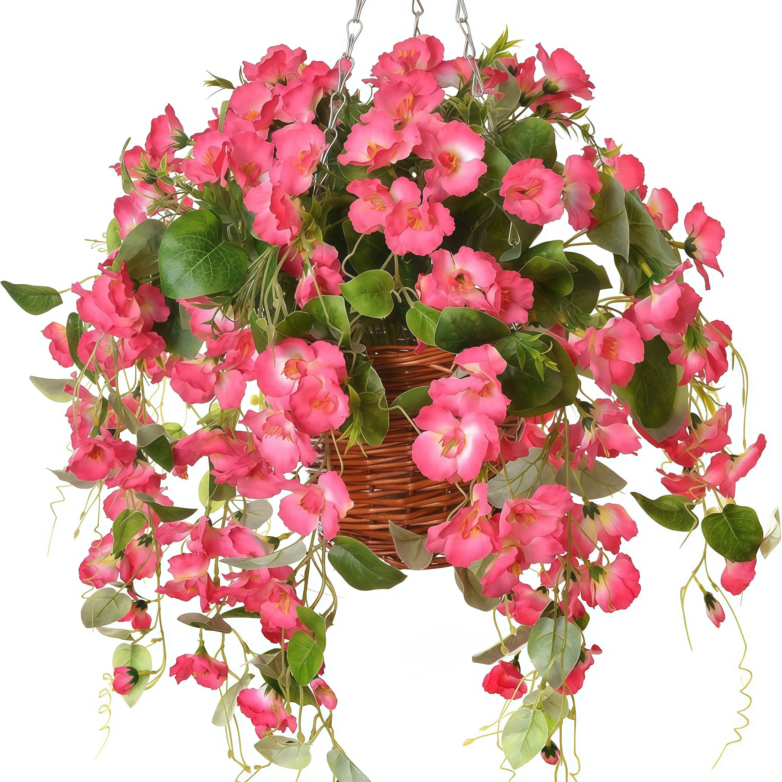 Artificial Hanging Hibiscus Flower Basket