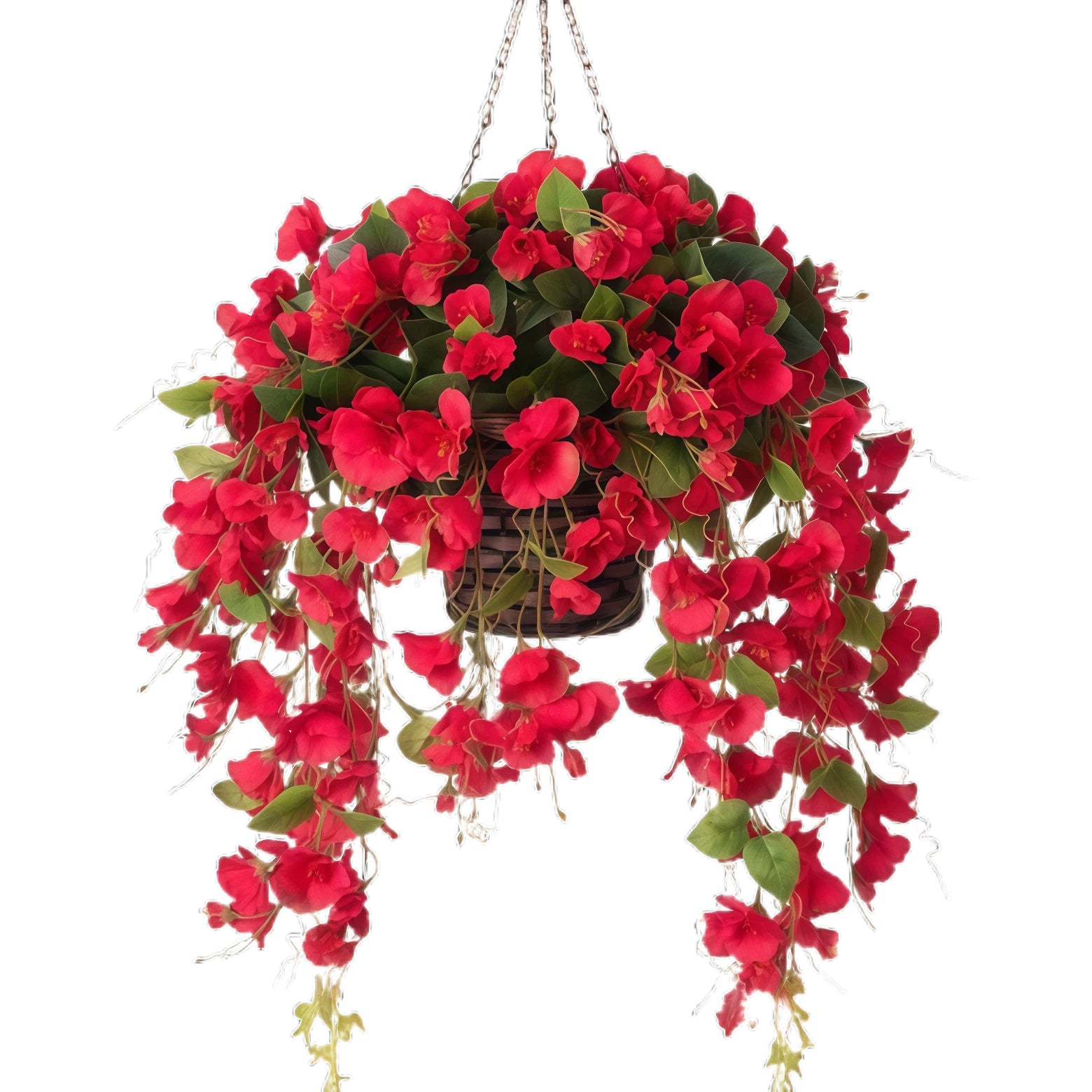 Artificial Hanging Hibiscus Flower Basket